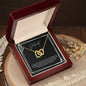 To My Soulmate | I Will Love You, Forever & Always - Interlocking Hearts necklace