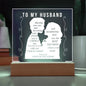 To My Husband | Square Acrylic Plaque