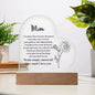 To My Mom | I Love You - Printed Heart Acrylic Plaque