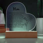To My Mom | I Love You - Printed Heart Acrylic Plaque
