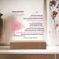 To My Daughter| Square  Acrylic Plaque