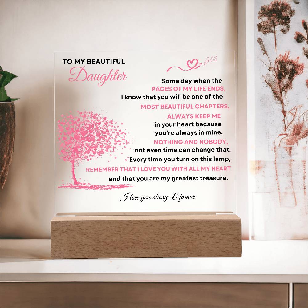 To My Daughter| Square  Acrylic Plaque