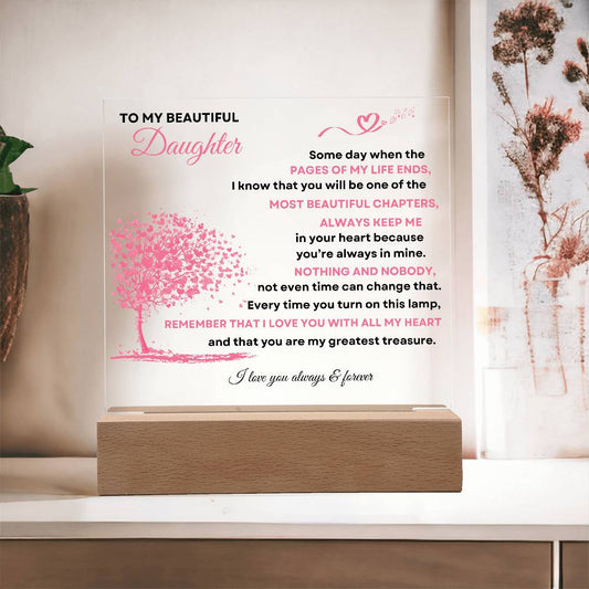 To My Daughter| Square  Acrylic Plaque
