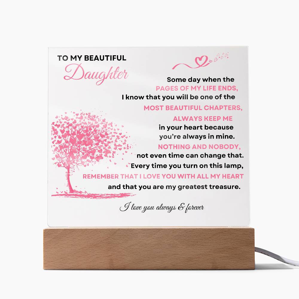 To My Daughter| Square  Acrylic Plaque